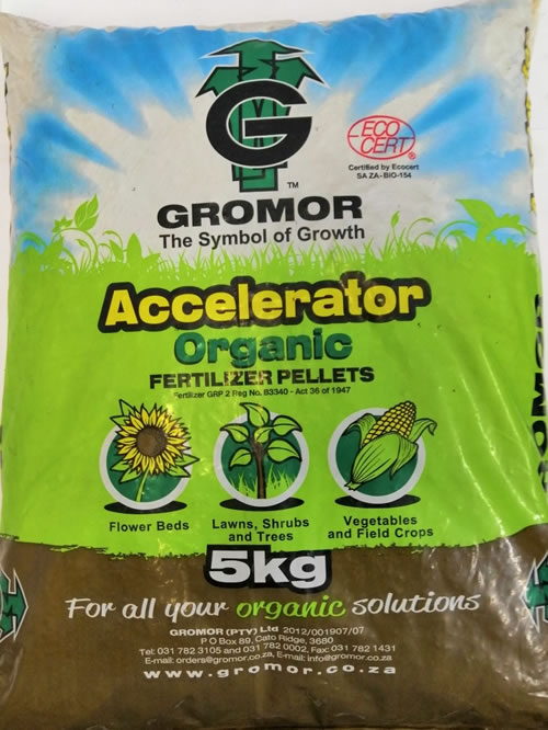 Gromor accelerator orhanic pellet fertilizer 5kg